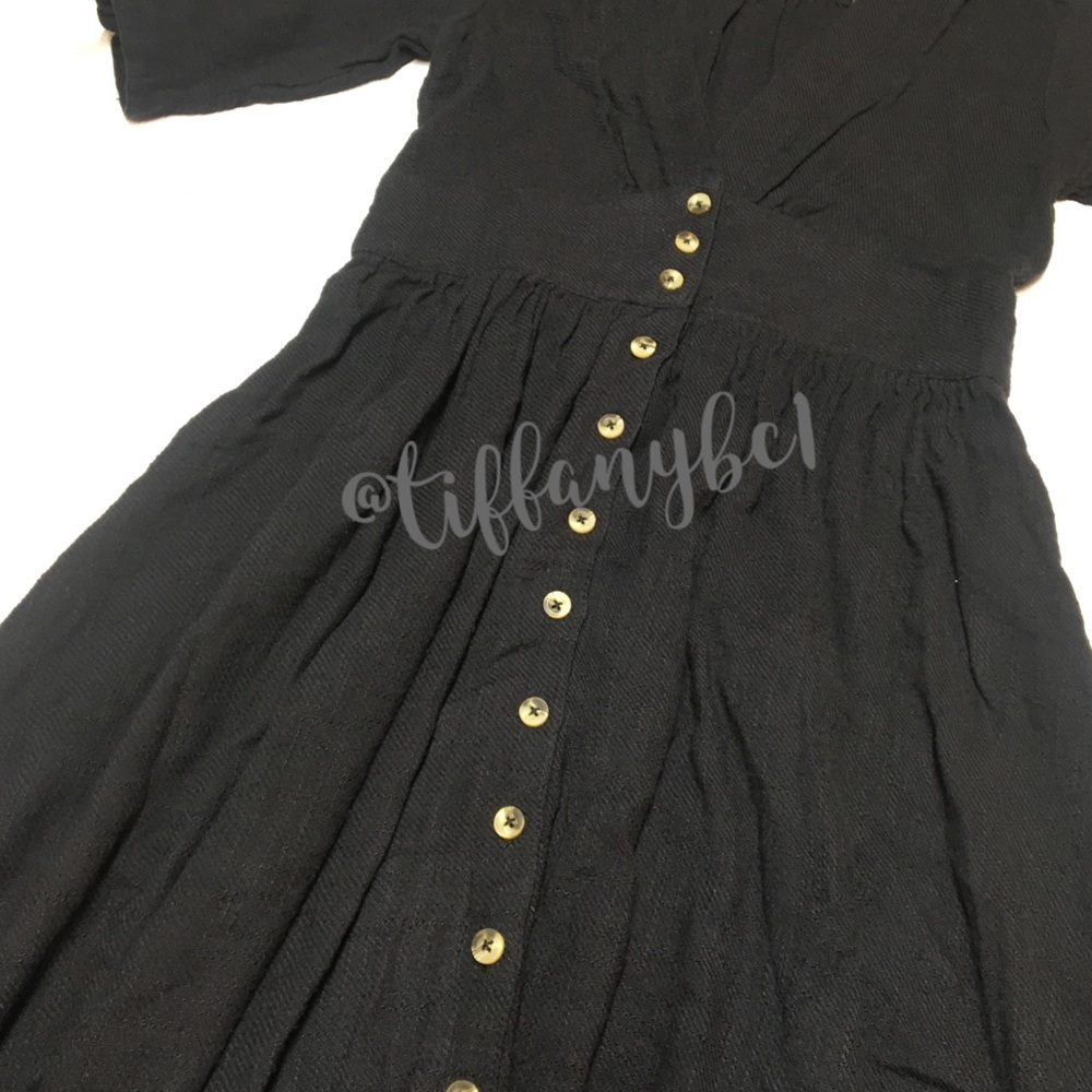 Free People Love Of My Life Midi Dress Black - Picture 7 of 16
